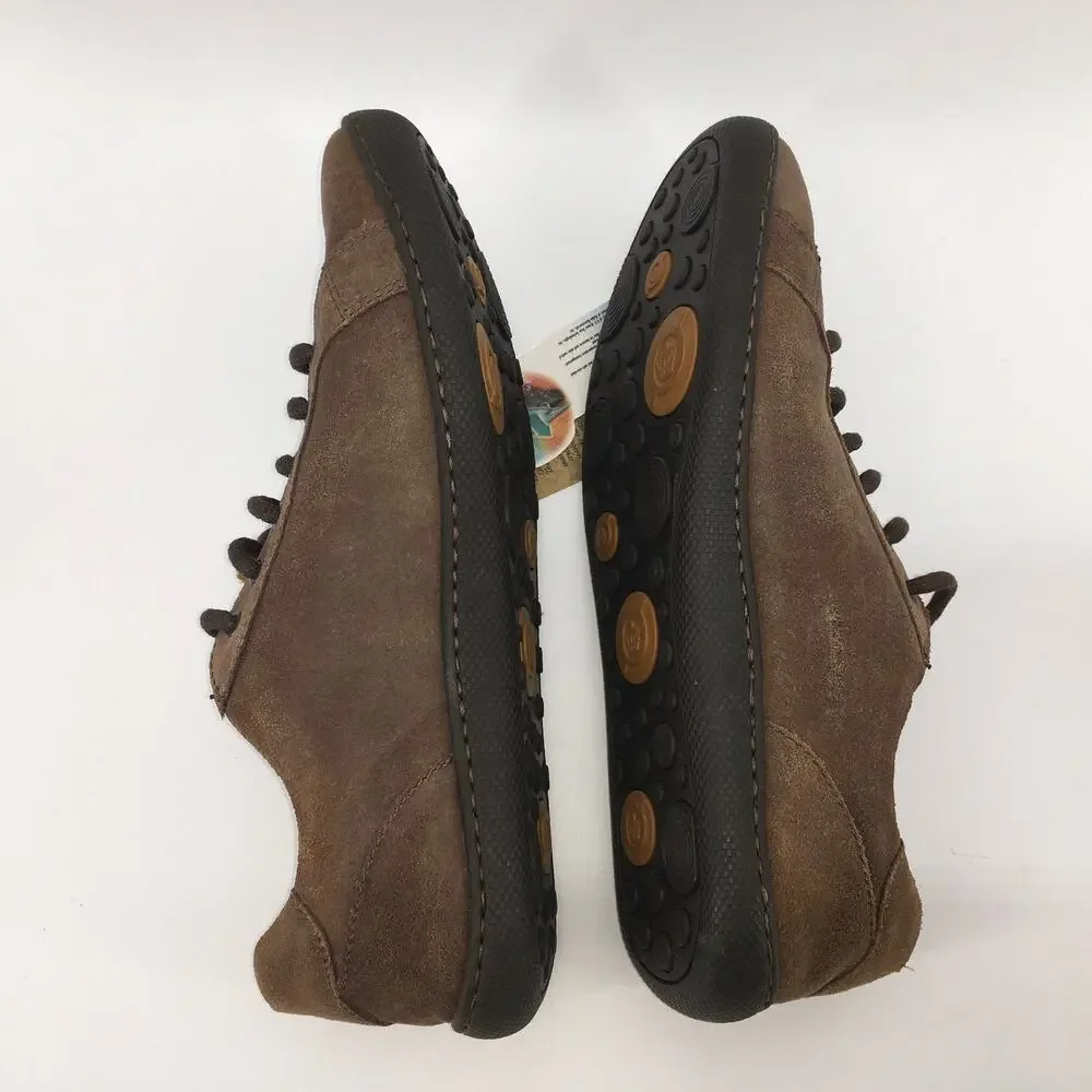Born Sean Suede Lace Up Shoes Mens 10 NWT Marmotta Brown Earthy Minimalist